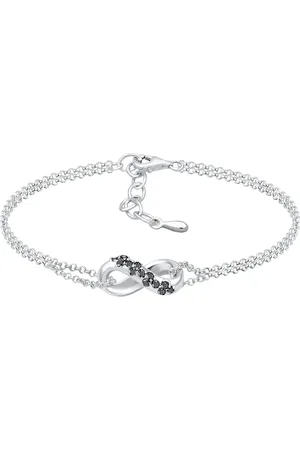 Elli DIAMONDS Infinity Symbol Diamant (0,195 ct.)925 Silber Noir Armbänder & Armreife 1 ct Damen (229.99 € / 1 ct)