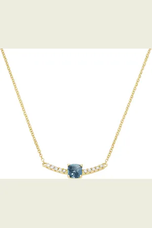 Luigi Merano Collier mit Edelstein & Brillanten, Gold 585 Ketten 1 ct Damen (407.14 € / 1 ct)