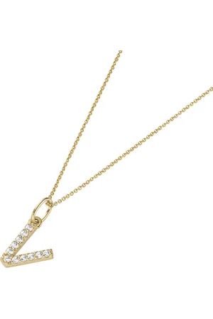 Luigi Merano Kette Anhänger Buchstabe V mit Zirkonia, 375 Ketten 1 ct Damen (238.99 € / 1 ct)