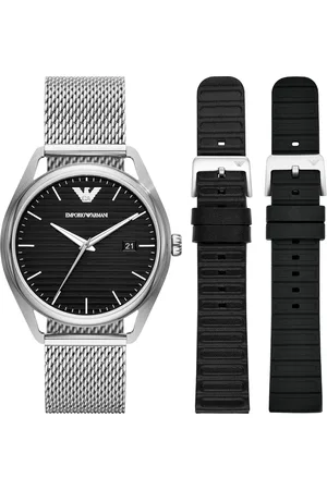Emporio Armani Uhren-Set inkl. Wechselarmband Edelstahl Schmuck-Set 1 ct Herren (236.89 € / 1 ct)