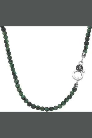 Giorgio Martello Kette mit grünen Tigerauge-Kugeln, Silber 925 Ketten 1 ct Damen (68.99 € / 1 ct)