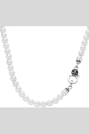 Giorgio Martello Collier mit weißen Muschelkern-Perlen, Silber 925 Ketten 1 ct Damen (78.99 € / 1 ct)