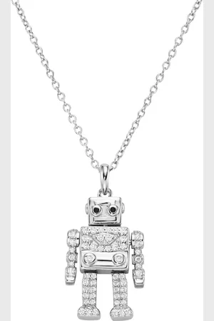 Giorgio Martello Kette Anhänger Roboter mit Zirkonia, 925 Ketten 1 ct Damen (98.99 € / 1 ct)
