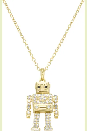 Giorgio Martello Kette Anhänger Roboter mit Zirkonia, Silber 925 Ketten 1 ct Damen (98.99 € / 1 ct)