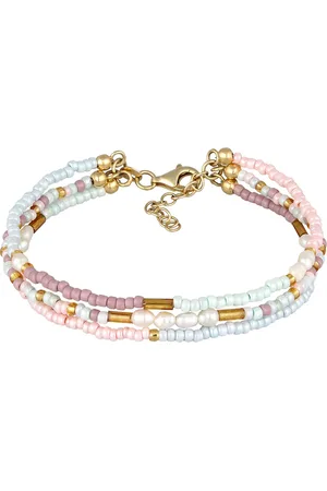 Elli Süßwasserzuchtperlen Glas 3-reihig 925 Silber Armbänder & Armreife 1 ct Damen (55.99 € / 1 ct)