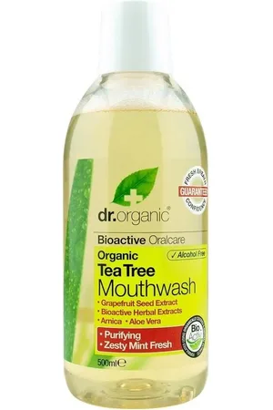Dr Organic Tea Tree Mundspülung Mundziehöl 500 ml (37.38 € / 1 l)