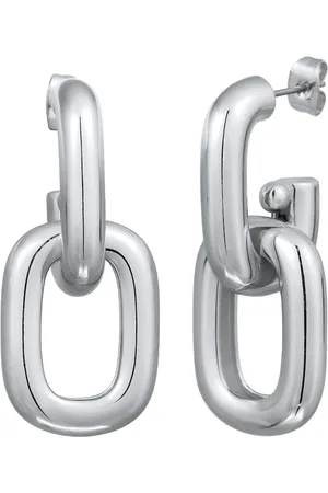Elli Ohrstecker Hänger Damen Oval Glieder Farbe Silber Ohrringe 1 ct (39.99 € / 1 ct)