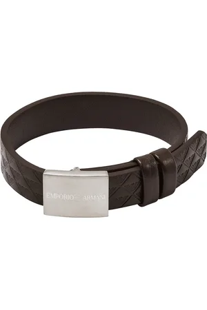 Emporio Armani Armband Leder, Edelstahl Armbänder & Armreife 1 ct Herren (123.99 € / 1 ct)