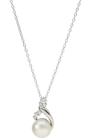 Smart Jewel Kette Anhänger mit Zirkonia und Süßwasser-Perle, 925 Ketten 1 ct Damen (38.99 € / 1 ct)
