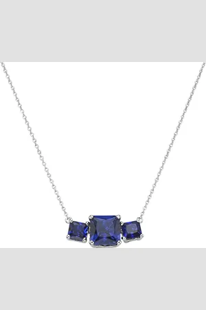 Giorgio Martello Collier mit dunkelblauen Kristallsteinen, Silber 925 Ketten 1 ct (84.14 € / 1 ct)