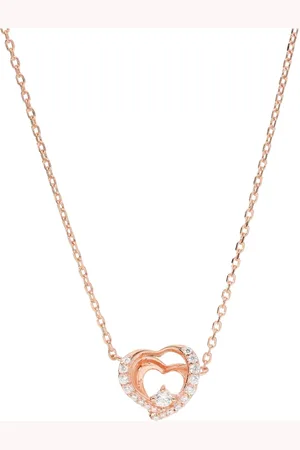 Smart Jewel Collier Herz mit Zirkonia, rosé vergoldet, Silber 925 Ketten 1 ct Damen (48.99 € / 1 ct)