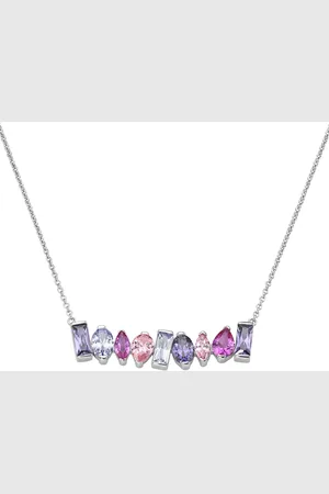 Giorgio Martello Collier Korund pink und Zirkonia mehrfarbig, Silber 925 Ketten 1 ct (128.99 € / 1 ct)