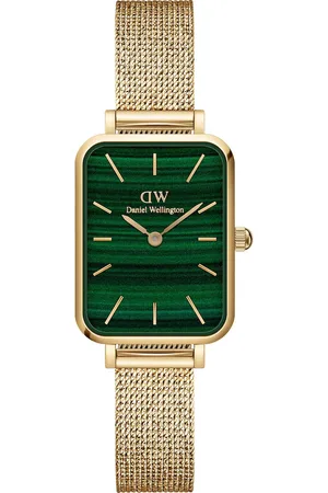 Daniel Wellington Quadro Pressed Evergold Uhr (mit goldenem Mesh-Armband) Damenuhren 1 ct Damen (151.49 € / 1 ct)