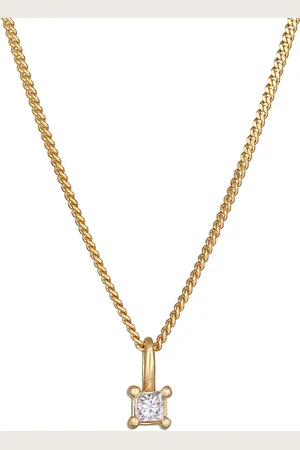 Elli DIAMONDS Diamant (0.1 ct) Viereck Solitär 925 Silber Ketten Damen (399.99 € / 1 ct)