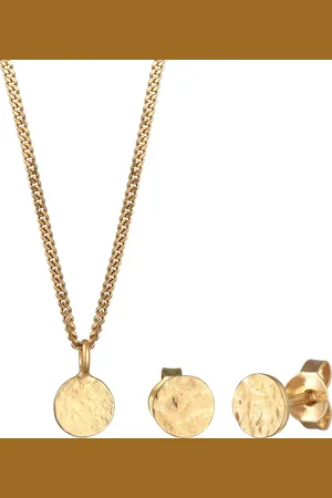Elli Schmuckset Schmuckset Kette und Ohrringe Plättchen 925 Silber Schmuck-Set 1 ct Damen (69.99 € / 1 ct)