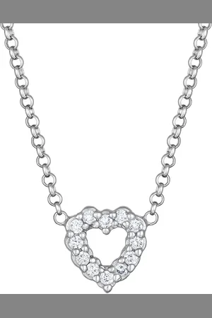 Elli DIAMONDS Herz Lab Grown Diamanten (0.18 ct) 925 Silber Ketten 1 ct Damen (229.99 € / 1 ct)