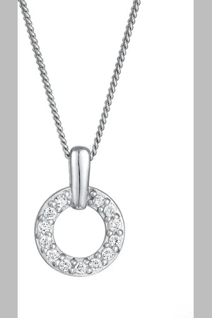 Elli DIAMONDS Kreis Laborgezüchteter Diamant Weiß (0.052 ct) 925 Sterling Silver Ketten 1 ct Damen (249.99 € / 1 ct)