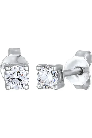Elli DIAMONDS Laborgezüchtete Diamanten Weiß (0.068 ct) 925 Sterling Silber Ohrringe 1 ct Damen (529.99 € / 1 ct)