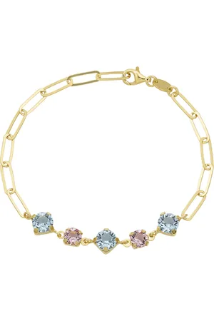 Smart Jewel Armband mit blauen und lila Kristallsteinen, Silber 925 Armbänder & Armreife 1 ct (78.99 € / 1 ct)