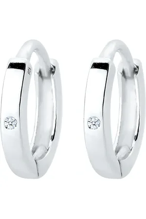 Elli DIAMONDS Creolen Diamant (0.01 ct.) 925 Sterling Silber Damen (79.99 € / 1 ct)