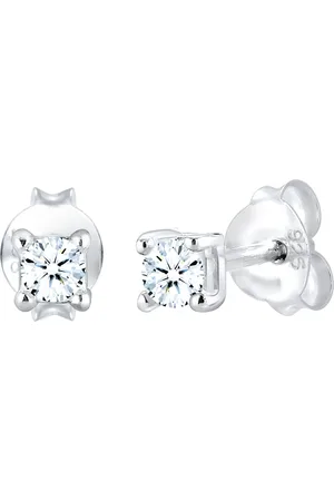 Elli DIAMONDS Basic Ohrstecker Diamant (0.12 ct.) 925er Silber Ohrringe 1 ct Damen (279.99 € / 1 ct)