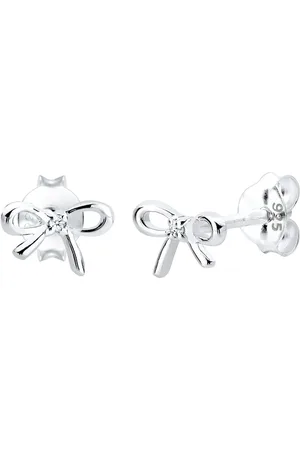 Elli DIAMONDS Schleife Diamant (0.01 ct.) 925 Sterling Silber Ohrringe Damen (47.99 € / 1 ct)