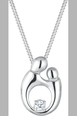 Elli DIAMONDS Mutter Kind Diamant (0.03 ct.) 925 Sterling Silber Ketten 1 ct Damen (99.99 € / 1 ct)