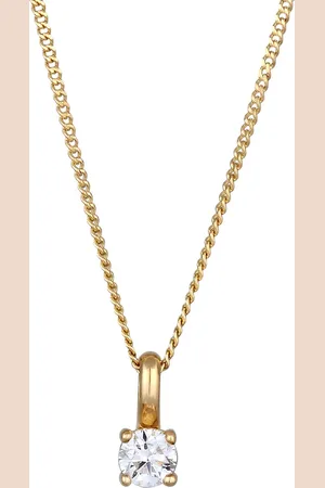 Elli DIAMONDS Kurze Halskette Diamant Weiß Brillantschliff (0.034 ct) 585 Gelbgold Ketten 1 ct Damen (439.99 € / 1 ct)