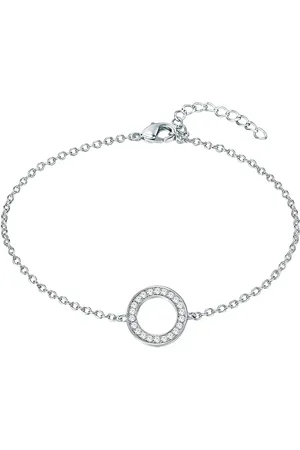 Lulu & Jane Armband aus Messing in Silber mit verziert mit Kristallen von Swarovski® Armbänder & Armreife 1 ct Damen (39.99 € / 1 ct)