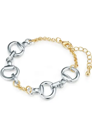Lulu & Jane Armband aus Metall-Legierung in Silber/Gelbgold Armbänder & Armreife 1 ct Damen (19.99 € / 1 ct)