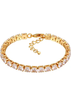 Elli Tennisarmband Zirkonia Goldfarben Armbänder & Armreife 1 ct Damen (23.99 € / 1 ct)