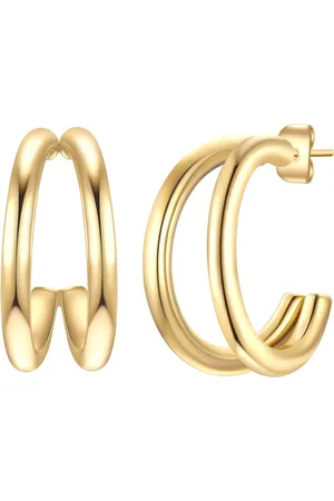 Eastside Creolen aus Edelstahl in Gelbgold 1 ct Damen (34.99 € / 1 ct)