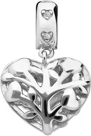 Lucardi Anhänger Herz 925 Silber Charms & Kettenanhänger 1 ct Damen (23.99 € / 1 ct)