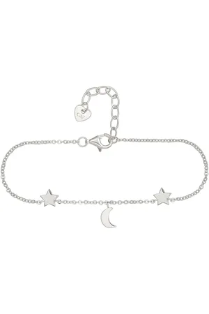 CAÏ Armband 925 Sterling Silber rhodiniert Sterne Mond 925/- Sterling Silber ohne Stein Armbänder & Armreife 1 ct Damen (54.99 € / 1 ct)