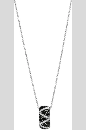 CELESTA Halskette 925/- Sterling Silber Zirkonia schwarz Charms & Kettenanhänger 1 ct Damen (39.99 € / 1 ct)