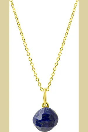 CELESTA Halskette Silber vergoldet Lapislazuli 925/- Sterling Silber Lapislazuli blau Charms & Kettenanhänger 1 ct Damen (69.99 € / 1 ct)