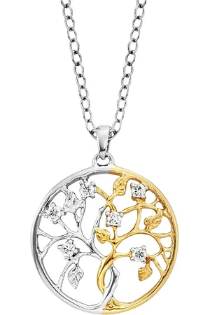 JULIE JULSEN Anhänger mit Kette 925/- Sterling Silber Zirkonia weiß Charms & Kettenanhänger 1 ct Damen (97.89 € / 1 ct)