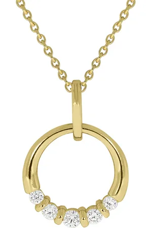CELESTA Halskette 375/- Gold Zirkonia weiß Charms & Kettenanhänger 1 ct Damen (298.99 € / 1 ct)