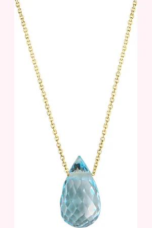 CELESTA Anhänger mit Kette 375 Gold sky Blautopas 375/- Gold Blautopas beh. blau Charms & Kettenanhänger 1 ct Damen (178.99 € / 1 ct)