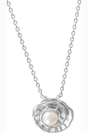 CELESTA Halskette 925 Silber Süßwasserzuchtperle 925/- Sterling Silber Süßwasserzuchtperle weiß Charms & Kettenanhänger 1 ct Damen (67.99 € / 1 ct)