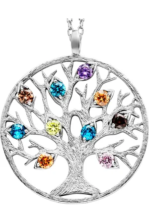 JULIE JULSEN Anhänger mit Kette 925/- Sterling Silber Zirkonia bunt Charms & Kettenanhänger 1 ct Damen (114.99 € / 1 ct)
