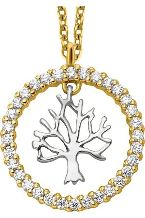 JULIE JULSEN Anhänger mit Kette 925/- Sterling Silber Zirkonia weiß Charms & Kettenanhänger 1 ct Damen (128.99 € / 1 ct)