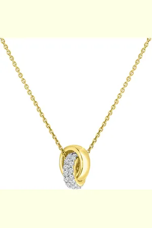 CELESTA Halskette 375/- Gold Zirkonia weiß Charms & Kettenanhänger 1 ct Damen (322.19 € / 1 ct)