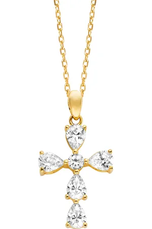 JULIE JULSEN Anhänger mit Kette 925/- Sterling Silber Zirkonia weiß Charms & Kettenanhänger 1 ct Damen (108.99 € / 1 ct)