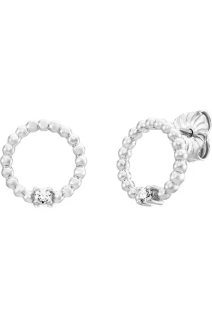 JULIE JULSEN Ohrstecker 925/- Sterling Silber Zirkonia weiß Ohrringe 1 ct Damen (69.99 € / 1 ct)