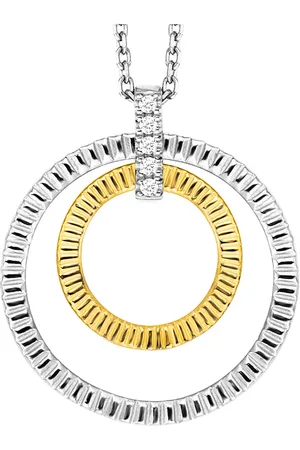 JULIE JULSEN Anhänger mit Kette 925/- Sterling Silber Zirkonia weiß Charms & Kettenanhänger 1 ct Damen (148.99 € / 1 ct)