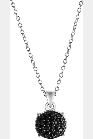 CELESTA Halskette 925/- Sterling Silber Zirkonia schwarz Charms & Kettenanhänger 1 ct Damen (33.99 € / 1 ct)