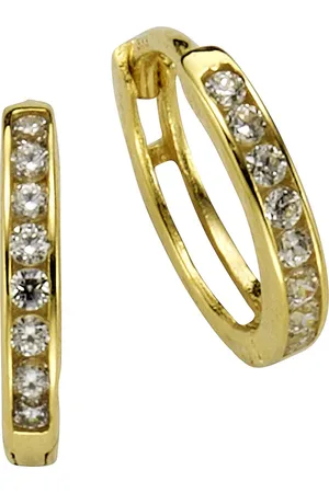 CELESTA Ohrring 375/- Gold Zirkonia weiß Creolen 1 ct Damen (158.99 € / 1 ct)