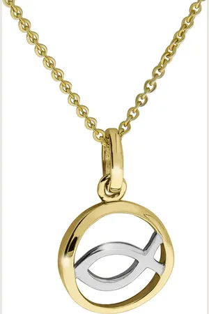 CELESTA Halskette 375/- Gold ohne Stein weiß Charms & Kettenanhänger 1 ct Damen (254.19 € / 1 ct)
