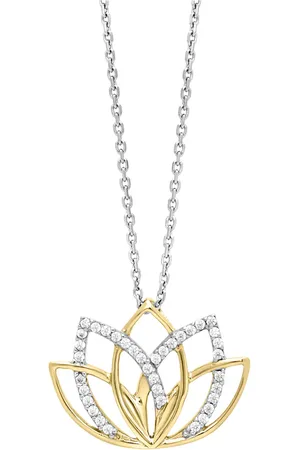 JULIE JULSEN Anhänger mit Kette 925/- Sterling Silber Zirkonia weiß Charms & Kettenanhänger 1 ct Damen (78.99 € / 1 ct)